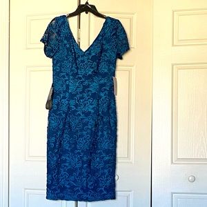 JS Collections V-Neck Soutache Sheath Dress